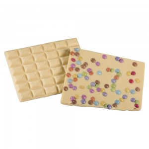 Chocolat Blanc smarties  par 100 grs