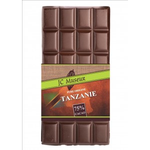 Tablette chocolat noir Pur Tanzanie 75% cacao