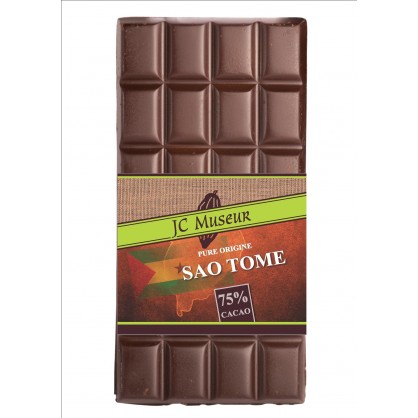 Tablette chocolat noir Pur Sao Tomé 75% cacao