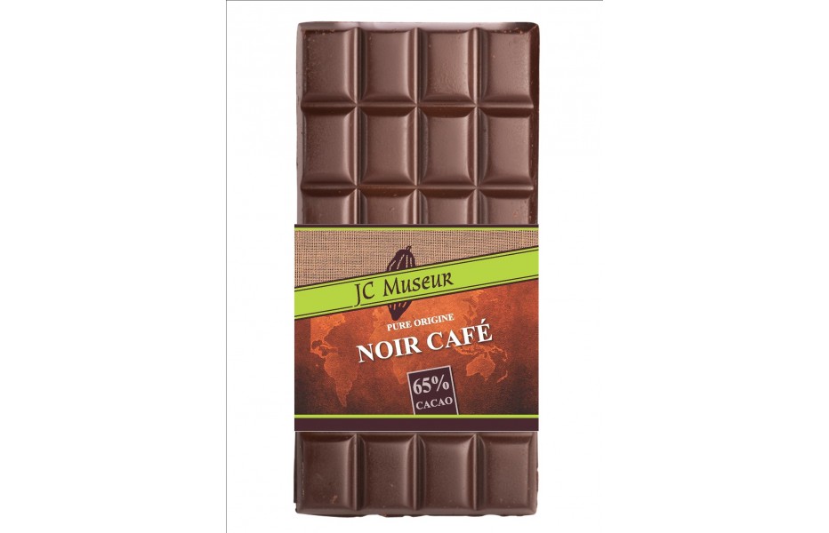 Tablette chocolat noir café 65% cacao